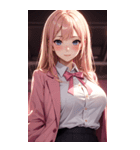 オフィスの可愛い女の子の写真（個別スタンプ：15）