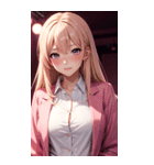 オフィスの可愛い女の子の写真（個別スタンプ：16）