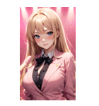 オフィスの可愛い女の子の写真（個別スタンプ：20）