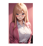 オフィスの可愛い女の子の写真（個別スタンプ：24）