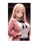 オフィスの可愛い女の子の写真（個別スタンプ：27）