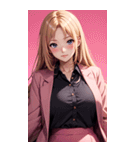 オフィスの可愛い女の子の写真（個別スタンプ：29）