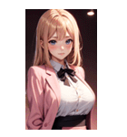 オフィスの可愛い女の子の写真（個別スタンプ：30）