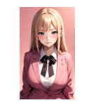 オフィスの可愛い女の子の写真（個別スタンプ：34）