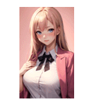 オフィスの可愛い女の子の写真（個別スタンプ：36）