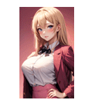 オフィスの可愛い女の子の写真（個別スタンプ：39）