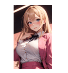 オフィスの可愛い女の子の写真（個別スタンプ：40）
