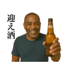 酒呑み黒人（個別スタンプ：15）