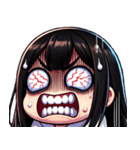 七月半❤️可愛い小女鬼❤️大げさな表情（個別スタンプ：14）