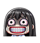 七月半❤️可愛い小女鬼❤️大げさな表情（個別スタンプ：38）