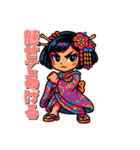 戦う女性（マスコット）（個別スタンプ：6）