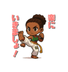 戦う女性（マスコット）（個別スタンプ：7）