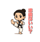 戦う女性（マスコット）（個別スタンプ：24）