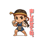 戦う女性（マスコット）（個別スタンプ：37）
