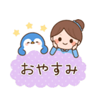 ほんわか女子とどうぶつたちの日常スタンプ（個別スタンプ：3）
