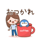 ほんわか女子とどうぶつたちの日常スタンプ（個別スタンプ：5）