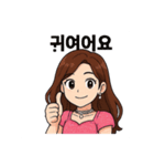 K-POPアイドル・ピンクドール スタンプ（個別スタンプ：1）