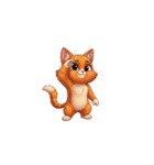 【敬礼猫④】（個別スタンプ：6）