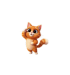 【敬礼猫④】（個別スタンプ：8）