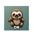 ドット絵ナマケモノのピコピコ日和（個別スタンプ：10）