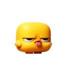 ブロックひよこ・毒舌セリフ（個別スタンプ：1）
