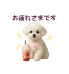【AI】ふわもこ白いトイプードル2（個別スタンプ：2）