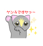 いえちぃスタンプ 家族連絡用2 グレーの猫（個別スタンプ：28）