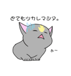 いえちぃスタンプ 家族連絡用2 グレーの猫（個別スタンプ：31）