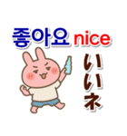韓国語,日本語,英語 夏連絡用,お仕事日常に（個別スタンプ：21）