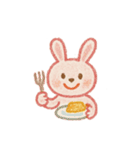 [アレンジ用]クレヨンでネコクマウサギ（個別スタンプ：8）