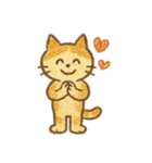 [アレンジ用]クレヨンでネコクマウサギ（個別スタンプ：13）