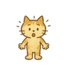 [アレンジ用]クレヨンでネコクマウサギ（個別スタンプ：16）