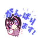 新キャラ☆クロラピ！デカ文字ピンク（個別スタンプ：4）