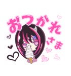 新キャラ☆クロラピ！デカ文字ピンク（個別スタンプ：9）