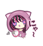 新キャラ☆クロラピ！デカ文字ピンク（個別スタンプ：11）