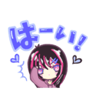新キャラ☆クロラピ！デカ文字ピンク（個別スタンプ：14）