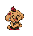 パンクなトイプードル！（個別スタンプ：4）