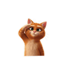 【敬礼猫⑥】（個別スタンプ：6）