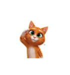 【敬礼猫⑥】（個別スタンプ：8）
