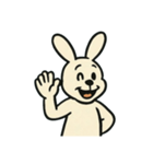 [アレンジ用]アメコミ風ウサギ2（個別スタンプ：1）