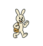 [アレンジ用]アメコミ風ウサギ2（個別スタンプ：3）
