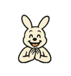 [アレンジ用]アメコミ風ウサギ2（個別スタンプ：8）
