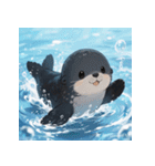 言葉いらずのアザラシ（個別スタンプ：4）