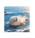 しゃべらぬモフモフアザラシ（個別スタンプ：2）