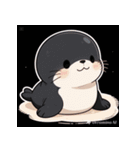 しゃべらぬモフモフアザラシ（個別スタンプ：5）