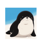 しゃべらぬモフモフアザラシ（個別スタンプ：8）