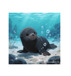 しゃべらぬモフモフアザラシ（個別スタンプ：9）