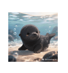 しゃべらぬモフモフアザラシ（個別スタンプ：12）