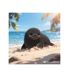 しゃべらぬモフモフアザラシ（個別スタンプ：14）