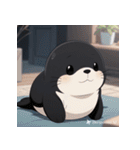 しゃべらぬモフモフアザラシ（個別スタンプ：15）